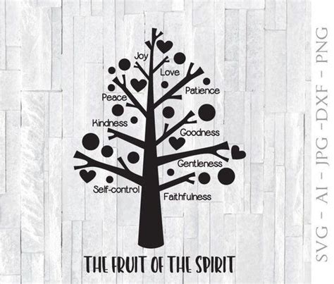 Download Fruit of Spirit Tree SVG SVG Clipart for Cricut Silhouette ...