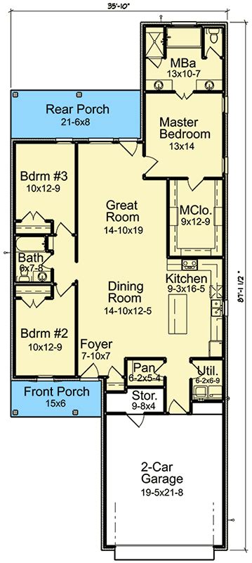 Best Narrow Lot 2 Story 3 Bedroom House Plans Happy New Home Floor Plans