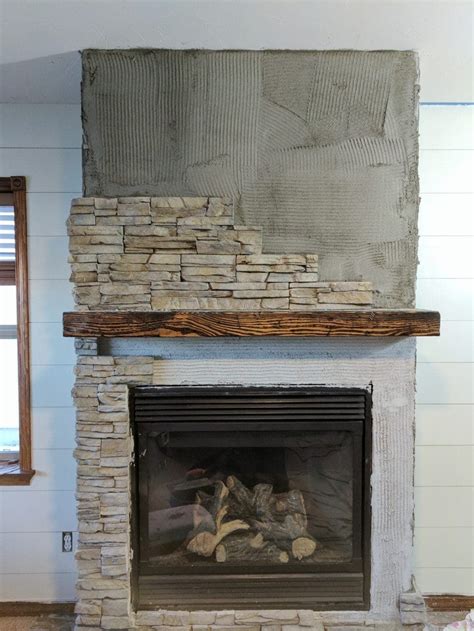 stacked stone fireplace remodel how we installed stone fireplace remodel stacked stone