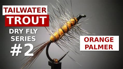 Orange Palmer Dry Fly Trout Fly Tying For Beginners Youtube