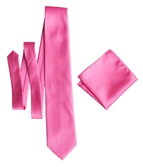 Hot Pink Necktie Solid Color Satin Finish Tie No Print