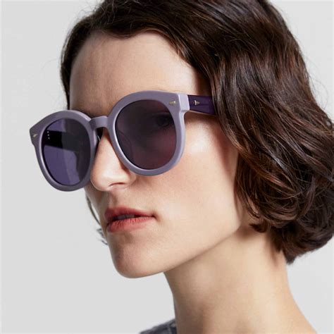 Karen Walker Womens Super Duper Strength Purple Round Sunglasses