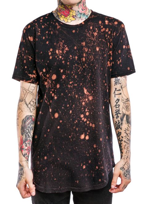The most common bleach wash material is cotton. Splatter Bleach Wash - ENTITY