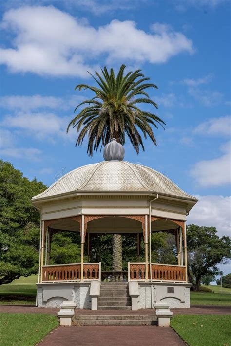 The Band Rotunda With Palm Tree Stock Image Image Of Park Zealand