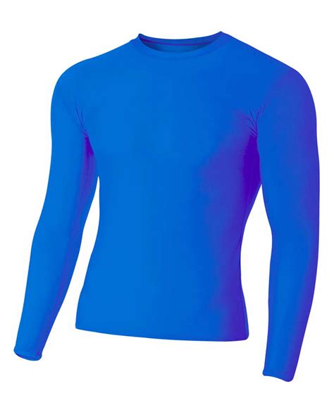 A4 N3133 Adult Polyester Spandex Long Sleeve Compression T Shirt