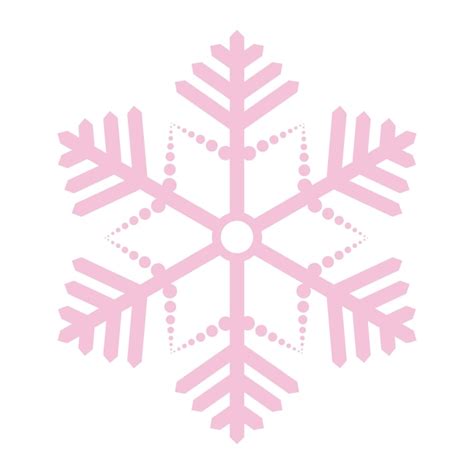 Premium Vector Pink Snowflake In Flat Style A Fragile Crystal Of