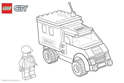 Lego City Police Car Coloring Pages