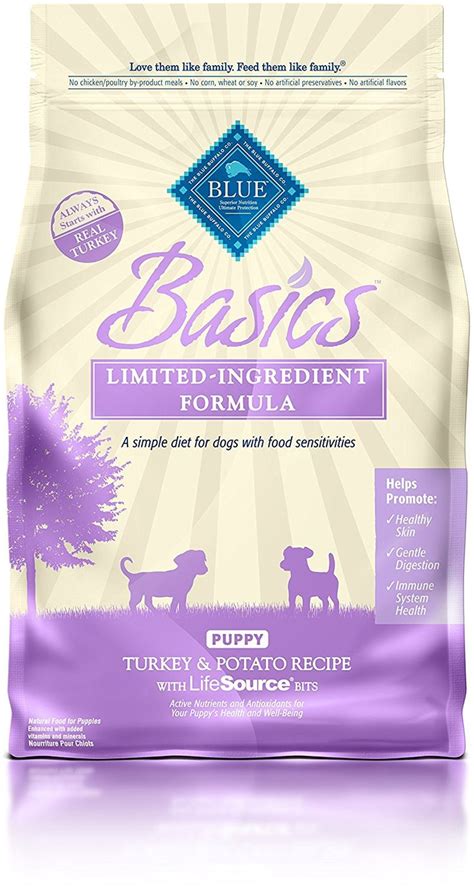 Pure meat is used as the first ingredient and fresh grains and vegetables as supplements. Blue Buffalo Basics Limited-Ingredient Dry Puppy Food ...
