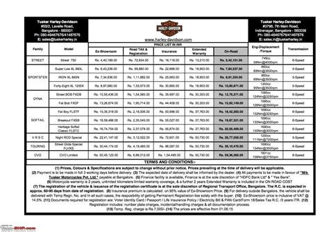 Price list of all bikes companies. A Guide to Owning a Harley-Davidson in India - Page 8 ...