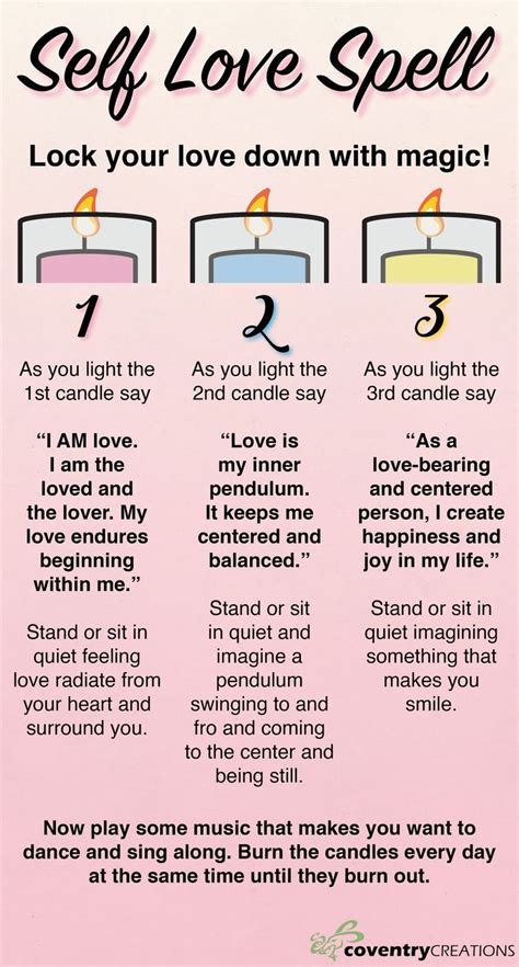Selflove Selfcare Lovespell Candle Magic Magick Forbeginners