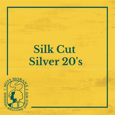 Silk Cut Silver Cigarettes 20s Buy Online Miss Morans