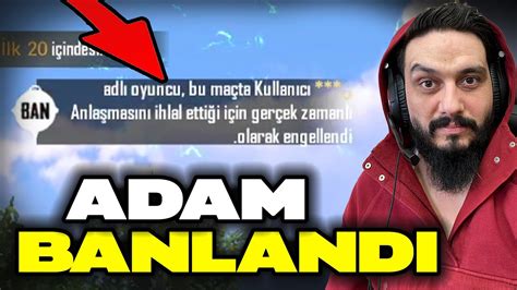 Oyundayken Adam Banlandi Pubg Mobile Youtube
