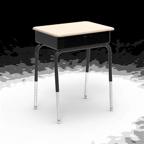 Virco 785 Series Open Front Student Desk With Adjustable Height Legs