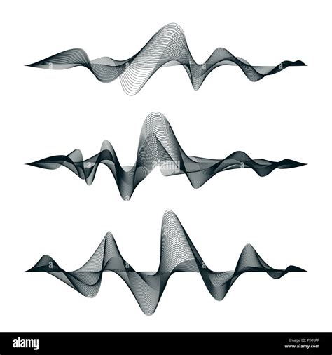 Sound Waves Track Design Set Of Audio Waves Abstract Equalizer