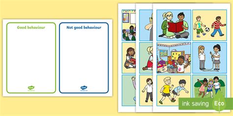 Classroom Behaviour Sorting And Discussion Cards