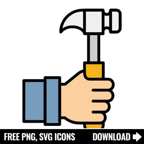 Free Hammer And Hand Svg Png Icon Symbol Download Image