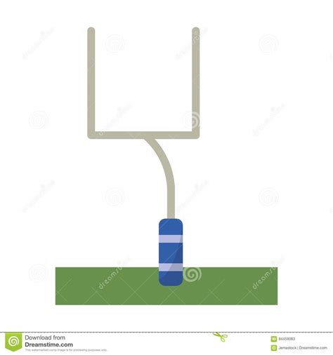 American Football Goal Post Stock Vector - Illustration of ball, line