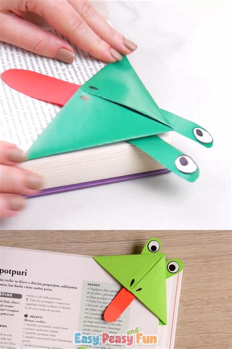 Frog Corner Bookmarks Origami For Kids