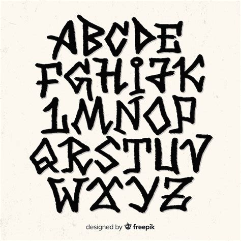 Graffiti Alphabet Premium Vektor