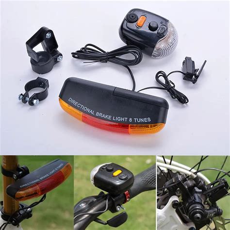 7 Led Bicycle Bike Turn Signal Directional Brake Light Lamp 8 Sound