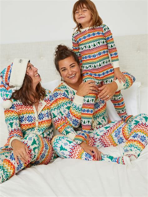 Printed Thermal Knit Long Sleeve Pajama Top For Women Old Navy