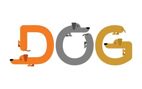 Premium Vector Dog Font Dachshund Alphabet Lettering Home Animal