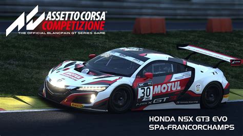 Assetto Corsa Competizione Honda Nsx Gt Evo Spa Francorchamps