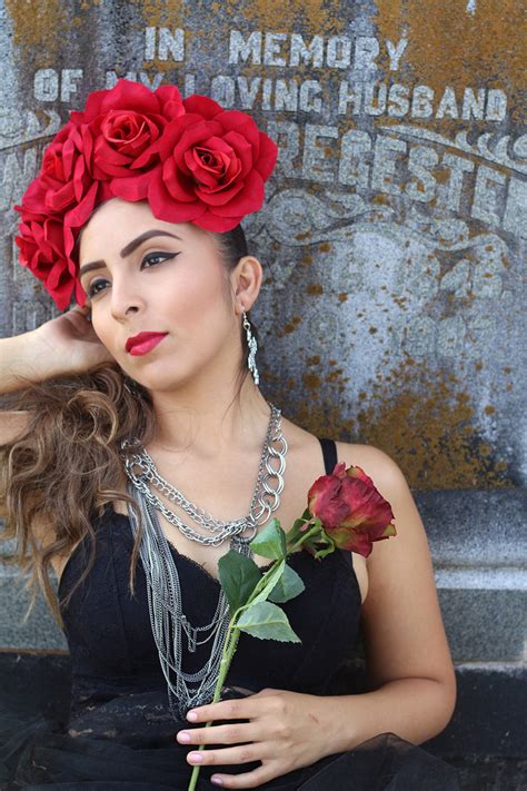 Large Red Rose Flower Crown Headband Mexican Wedding Bridal Etsy