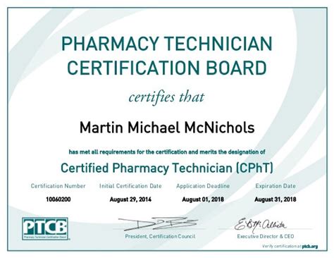 Pharmacy Assistant Certificate Tutoreorg Master Of Documents