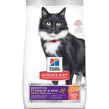 For dry cat food, the hill's sensitive stomach & skin formula is pretty expensive. Hill's® Science Diet® Adult Sensitive Stomach & Skin Grain ...