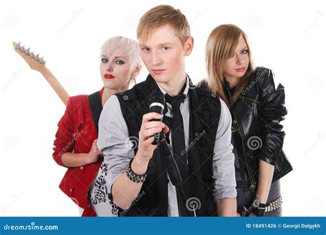 Teenage Rock Band Stock Photo Image Of Concert Leather 18491426