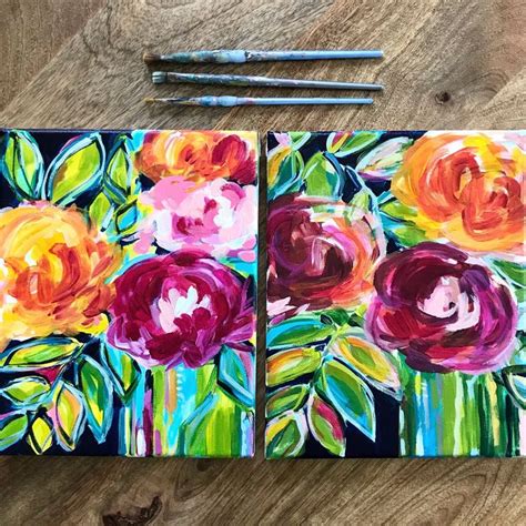 Abstract Flower Paintings — Elle Byers Art Abstract Flower Art