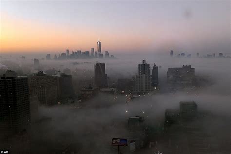 Thick Blanket Of Fog Covers New York In Morning Haze