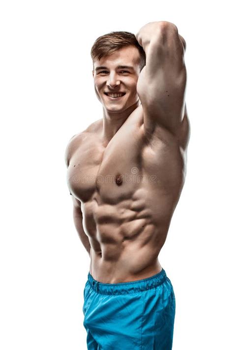 Image Of Muscle Man Posing In Studio Stock Photo Image Of Sportsmen