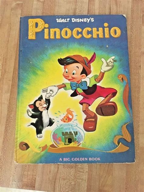 Walt Disneys Pinocchio A Big Vintage Golden Hardcover Book 1971