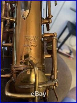 Gorgeous Conn M Alto Sax Naked Lady Rolled Tone Holes And