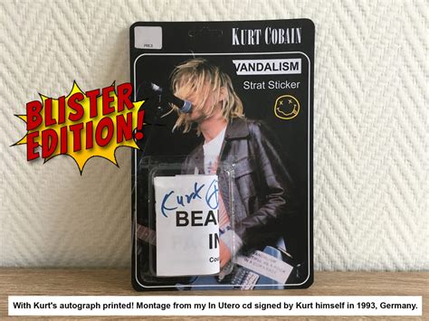 Kurt Cobain Vandalism Sticker Beautiful As A Rock In A Cops Face