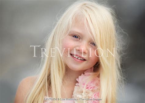 Trevillion Images Lisa Holloway Little Blonde Girl Wearing Pink Flowers Pe3