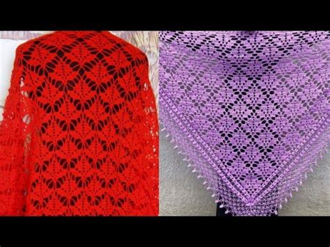 طريقة عمل شال بالكروشيه مميز وشرح للمبتدئين Crochet shawl YouTube