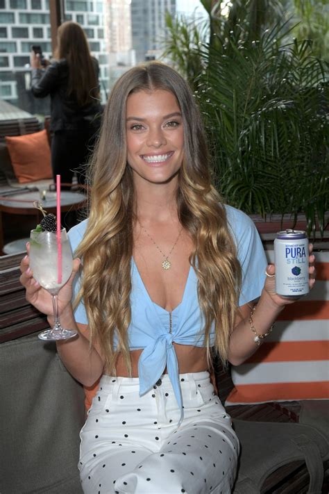 Nina Agdal Sexy Cleavage At Sip On Summer With Pura Still For