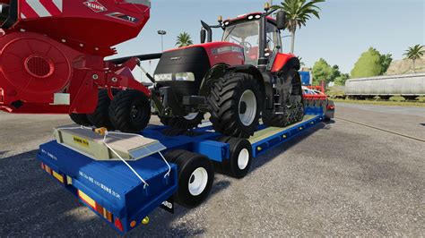 16 Wheels Lowdeck Trailer V1200 Fs19 Farming Simulator 19 Mod