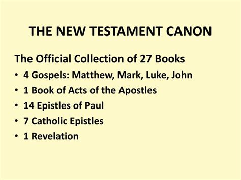 Ppt The New Testament Canon Powerpoint Presentation Id473306