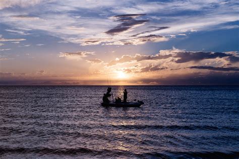 3840x2160 3840x2160 Fishing Horizon Nature Ocean Sea Silhouette