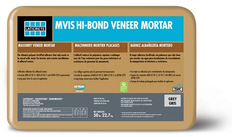Choose a mapei grout product below to calculate how much grout you'll need for your project MVIS™ Hi-Bond Veneer Mortar - LATICRETE