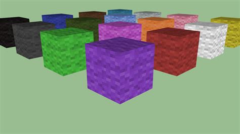 Minecraft Wool Blocks By Zapperier 3d Warehouse