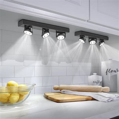 The Cordless Under Cabinet Pivoting Led Lights Black And More