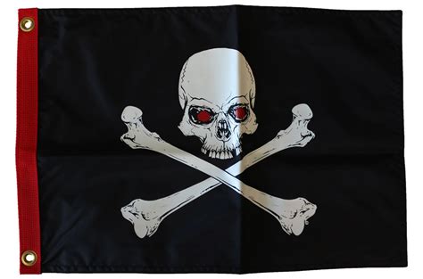 Buy Jolly Roger 12x18 Nylon Flag Red Eye Flagline