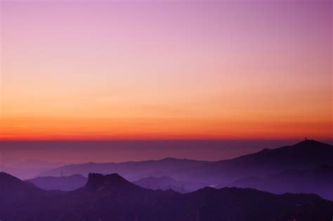 Wallpaper Matahari Terbenam Gunung Hongkong Lionrockhill 6000x4000