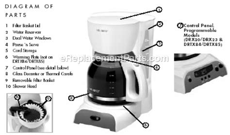 Mr Coffee Drtx84 Parts List And Diagram