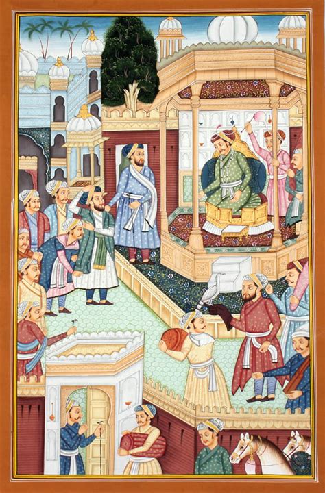 Mughal Court Scene Exotic India Art